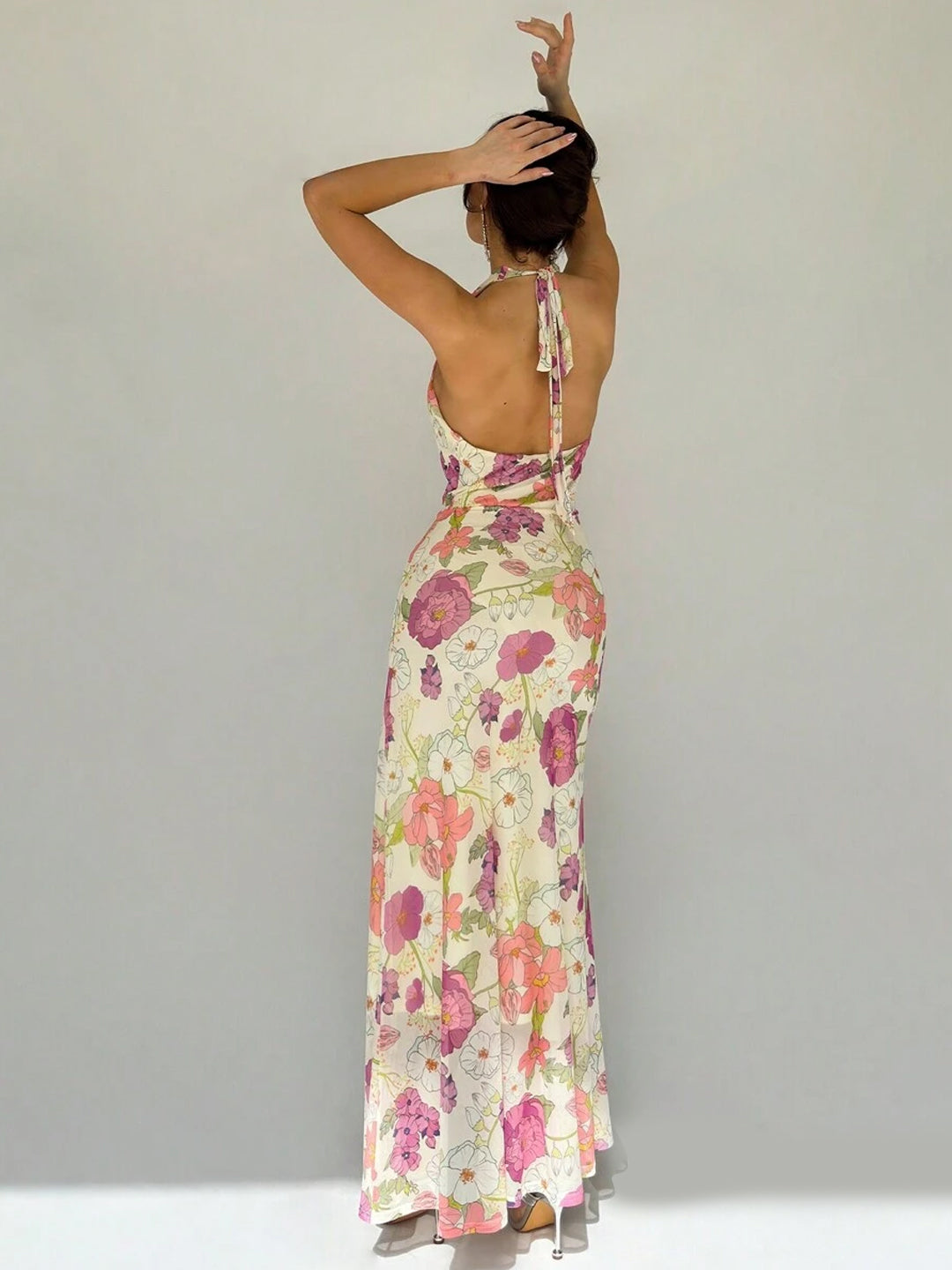Craftsmiley Women's Multicolor Bodycon Maxi Dress