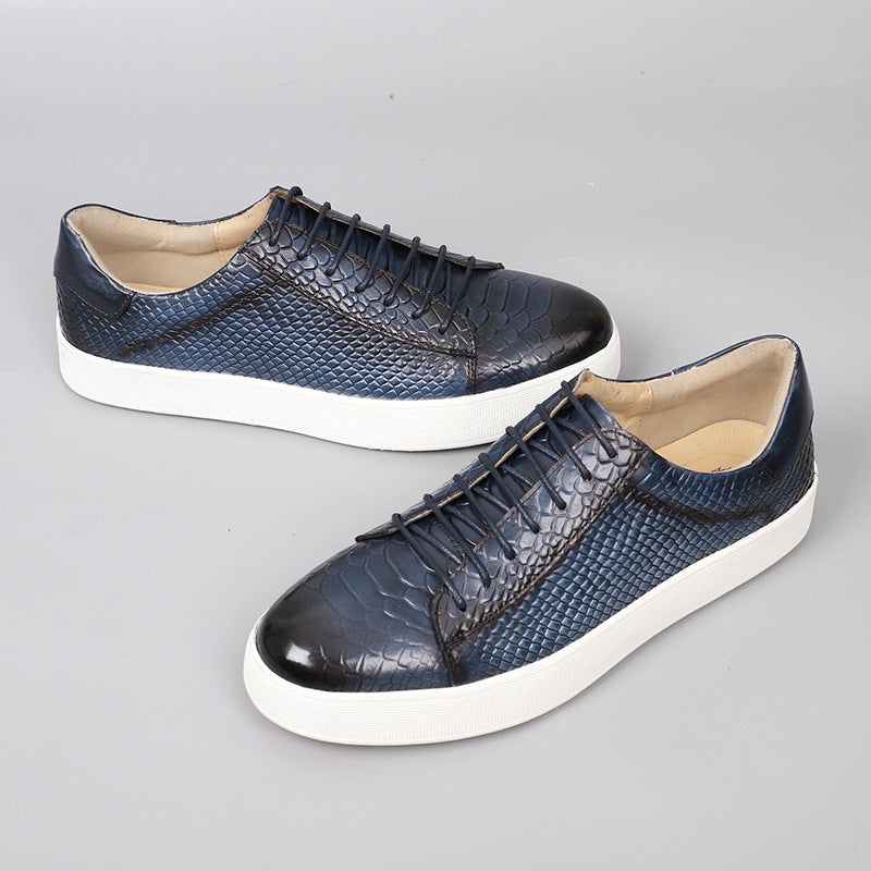Alara | Casual Leather Sneakers Embossed Finish 3