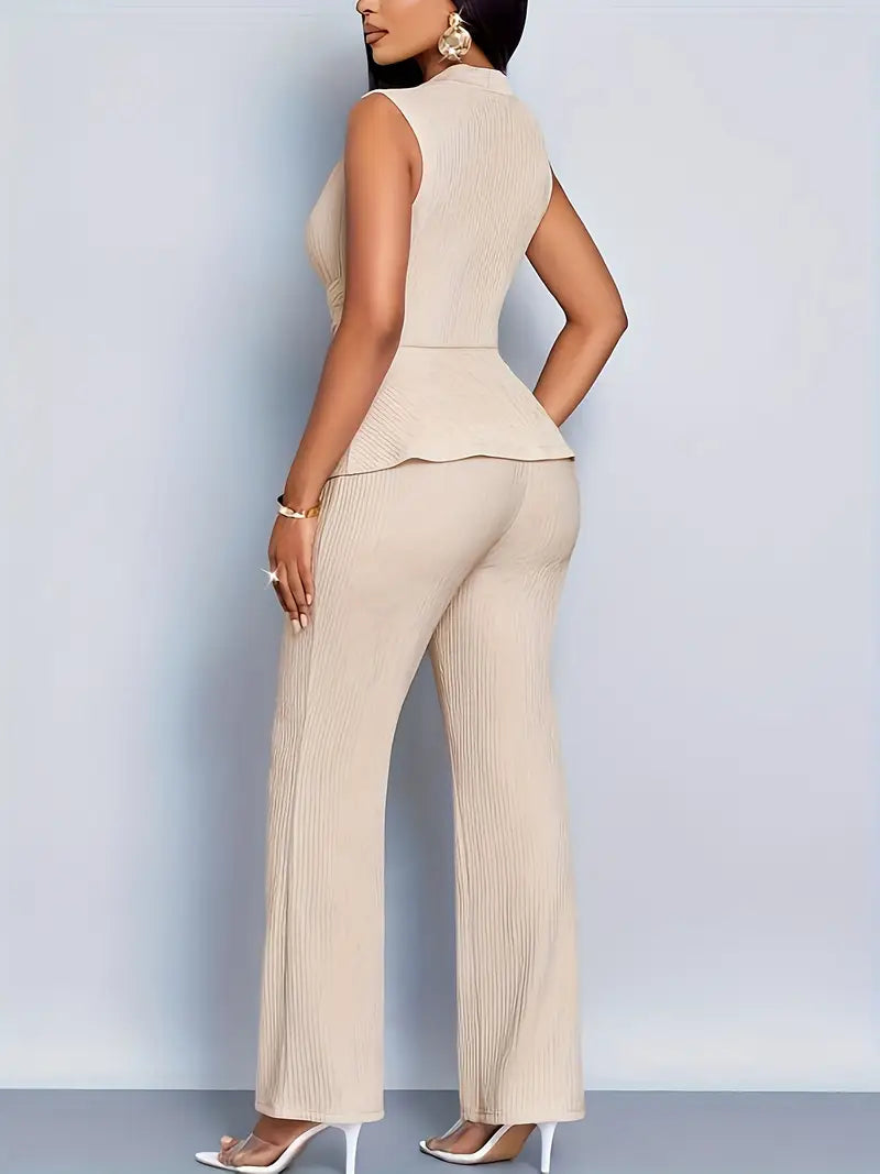 Aldara | Spring Pleated Two Piece Pants Set 4