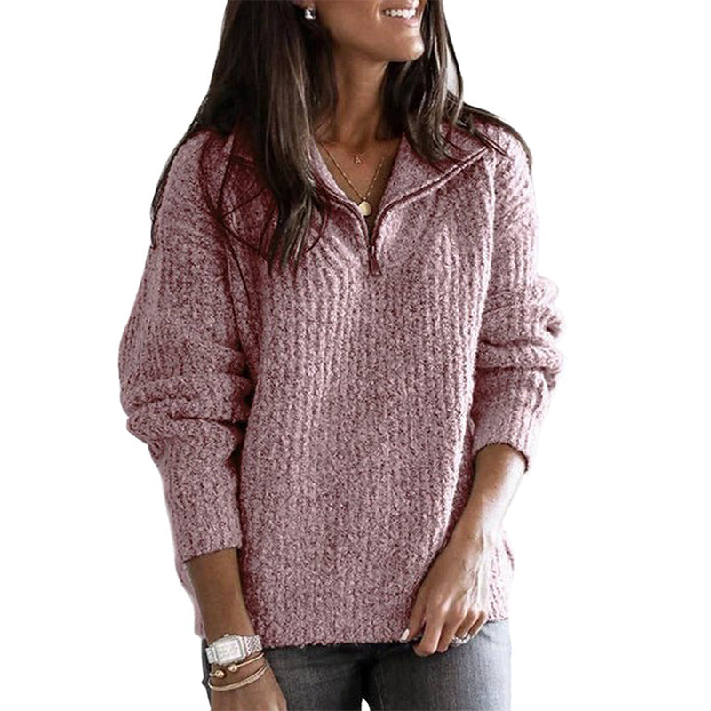 Cavina | Zip-Up Ribbed Sweater 5