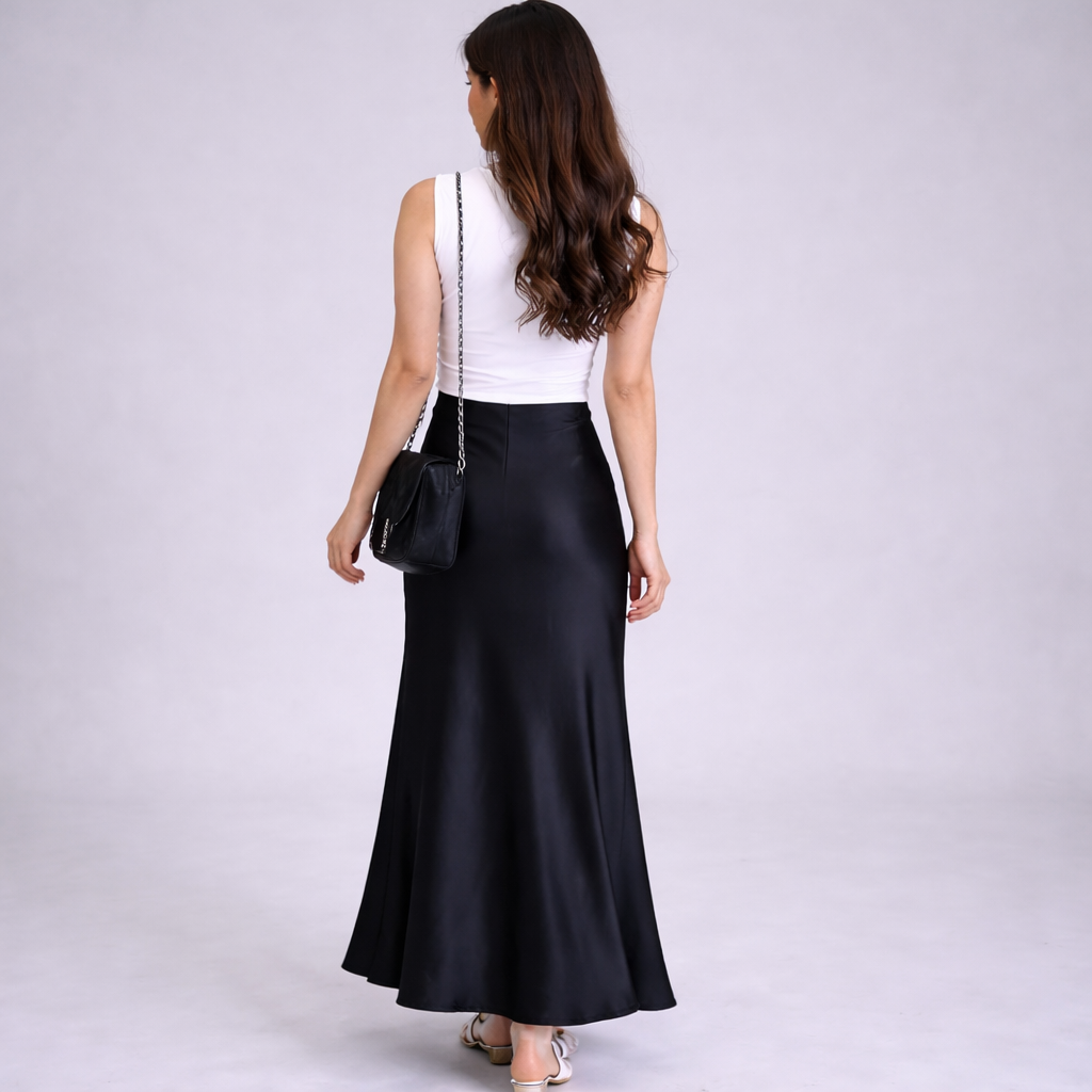 Craftsmiley Premium Satin Maxi Skirt
