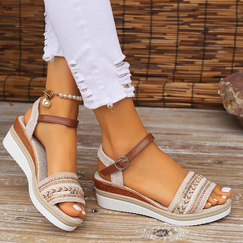 Christine | Women's Orthopedic Platform Wedge Sandals