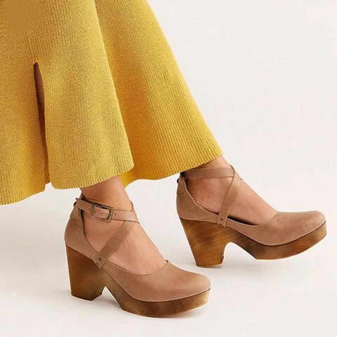 Clara | Women's Closed Toe Wedge Ankle Strap 5