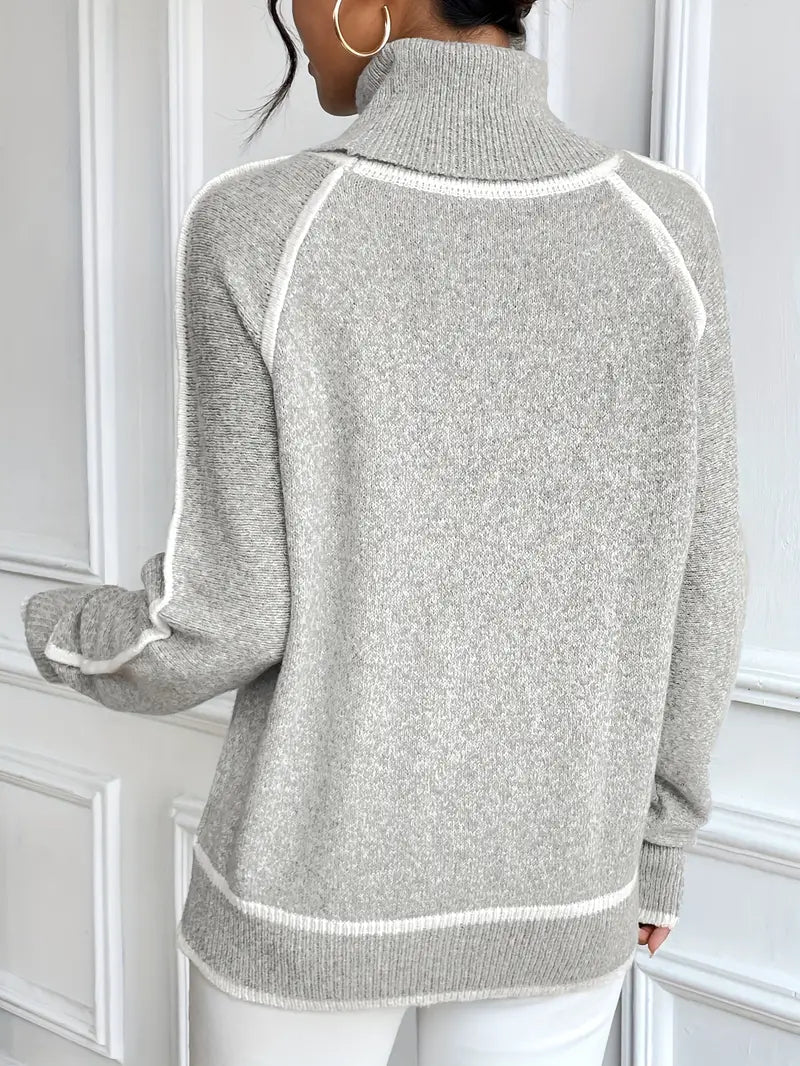 Crispa | Contrasting Turtleneck Sweater 5