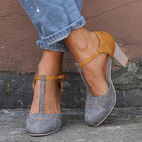 Elda | Spring Chunky Heel Mary Janes 6