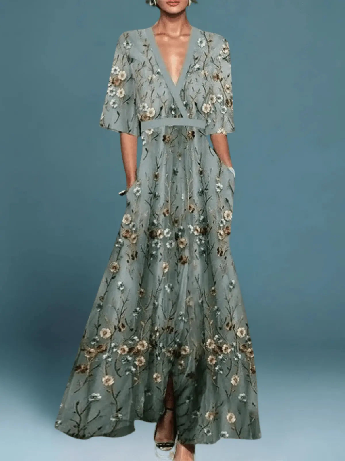 Fiora | Floral Maxi Summer Dress for Weddings 0