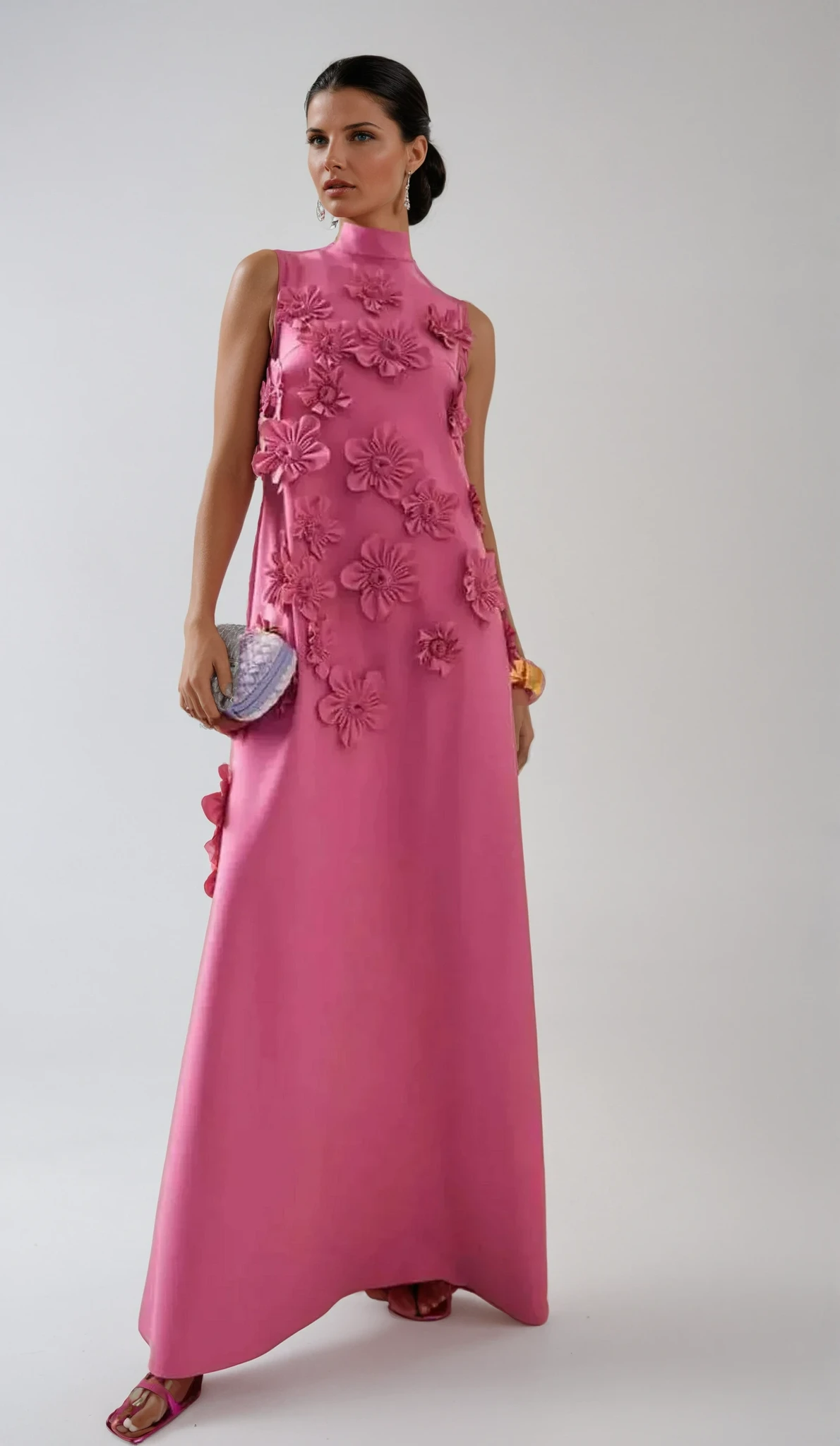 Floral Appliqué Maxi Dress For Women | Liora 1