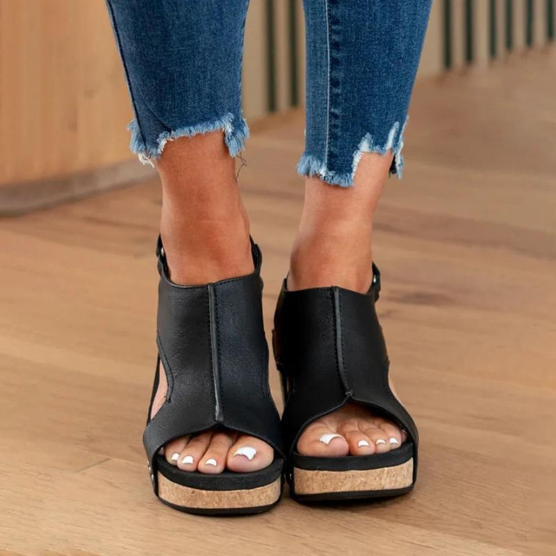 Gaile | Women’s Spring Wedge Sandals with Ankle Strap