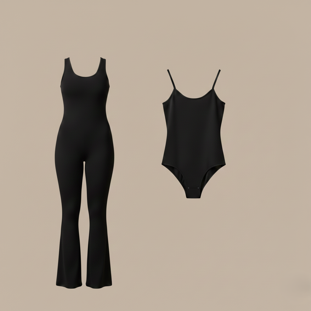 Craftsmiley V-Back Flared Jumpsuit + Free Contour Ultra Comfy Bodysuit | Sexy Backless Women's Jumpsuit