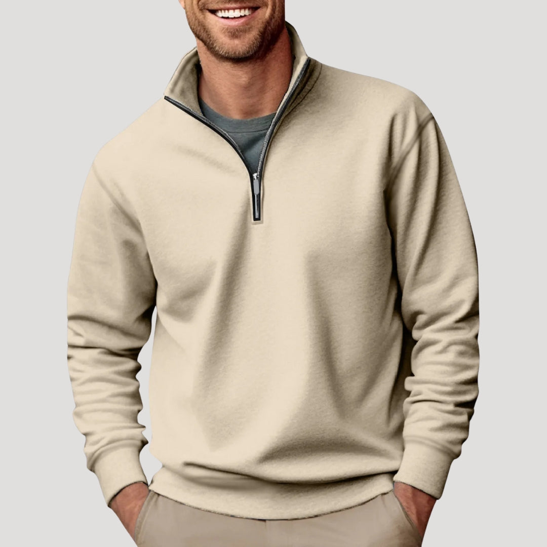 Henry | Men’s Casual Quarter Zip Collar Sweatshirt 1
