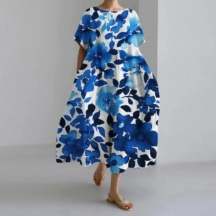 Juniper | Women's Floral Print Oversized Midi Summer Dress