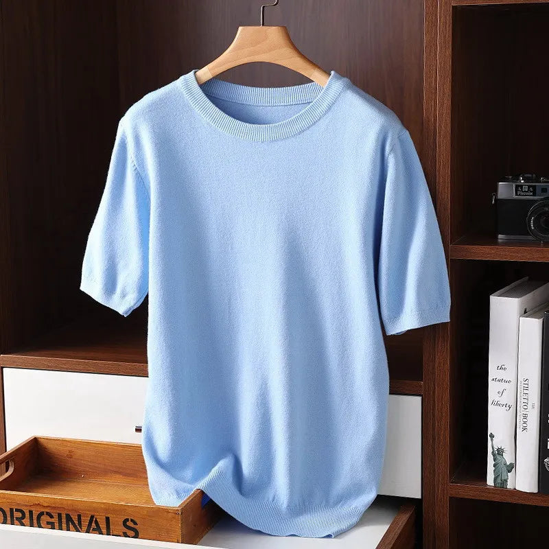 Kaviro | Knitted Short Sleeve Men's Shirt 2