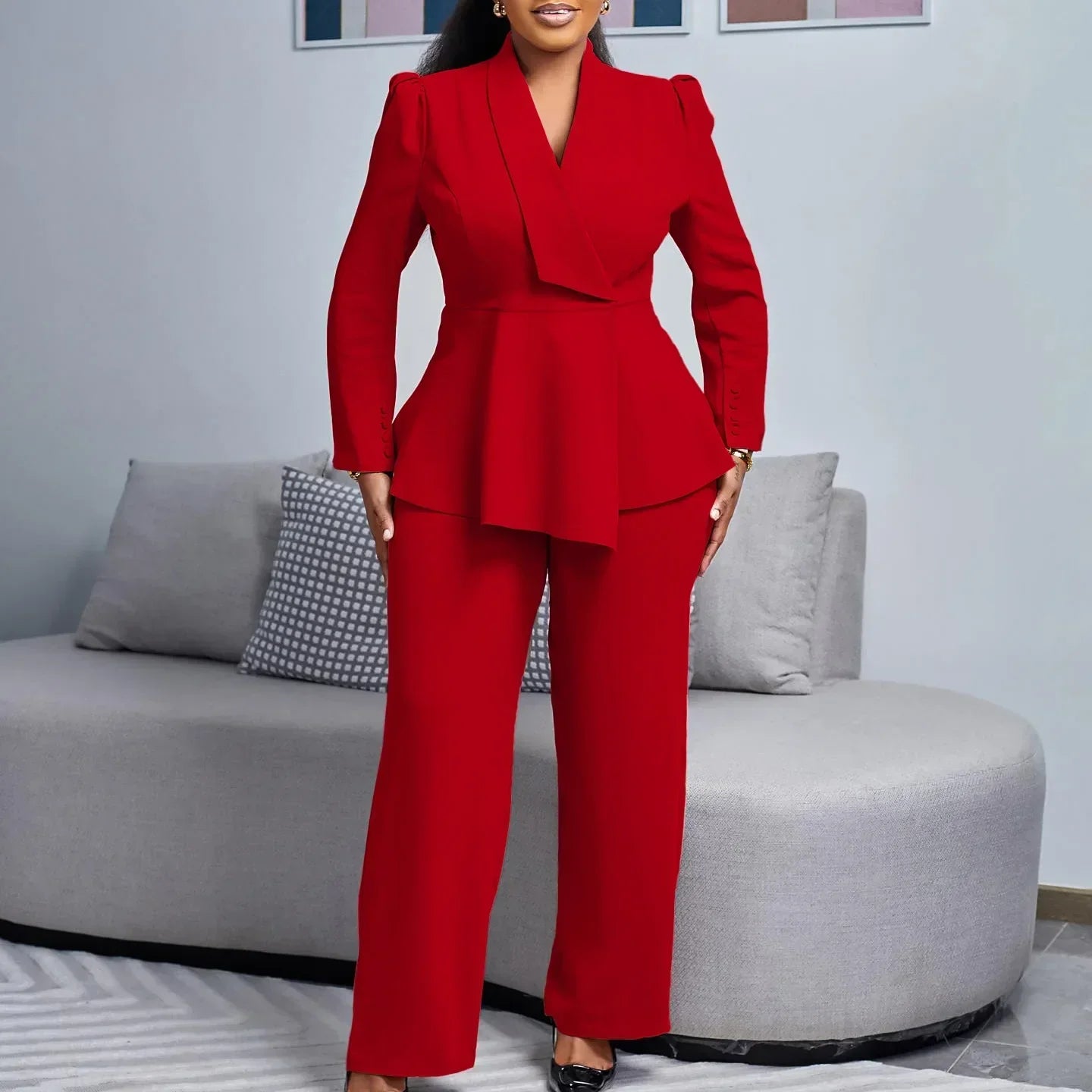 Kylie | Chic Formal Suit Set with Tailored Long Blazer for Women 1