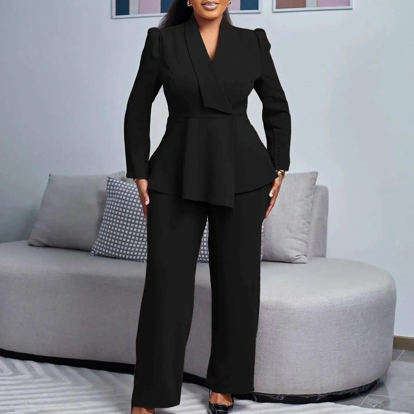 Kylie | Chic Formal Suit Set with Tailored Long Blazer for Women 3