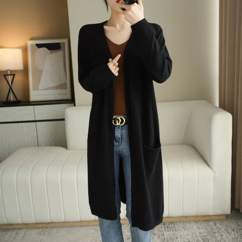 Long Cardigan Soft Touch for Women | Lily Black