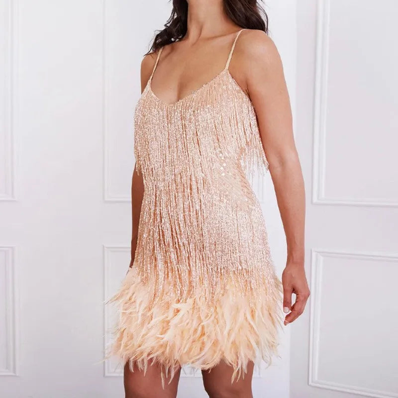 Luna | Women's Cocktail Dress with Fringe Detail 6
