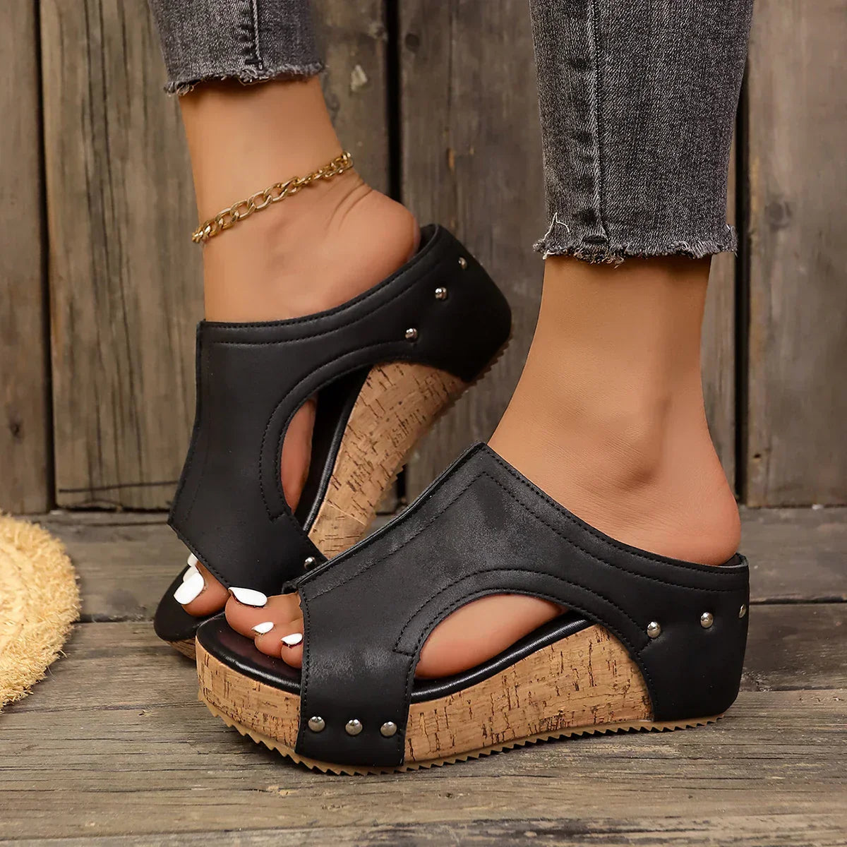 Macy | Women's Orthopedic Open Toe Wedge Platform Sandals