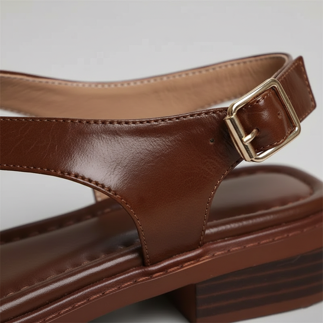 Myrna | Women's Leather Cross-Strap Sandals
