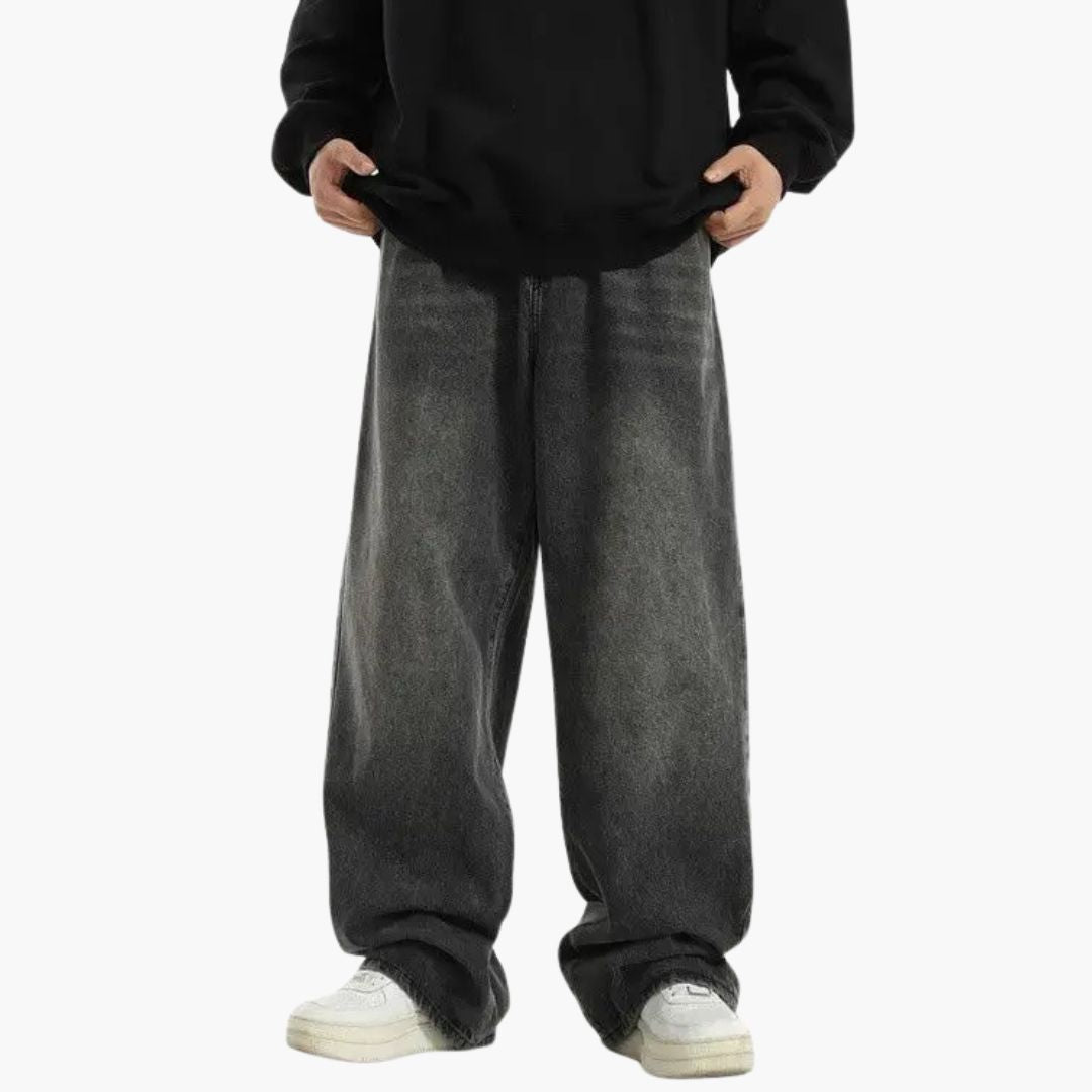 Osmar | Wide Leg Vintage Black Jeans 5