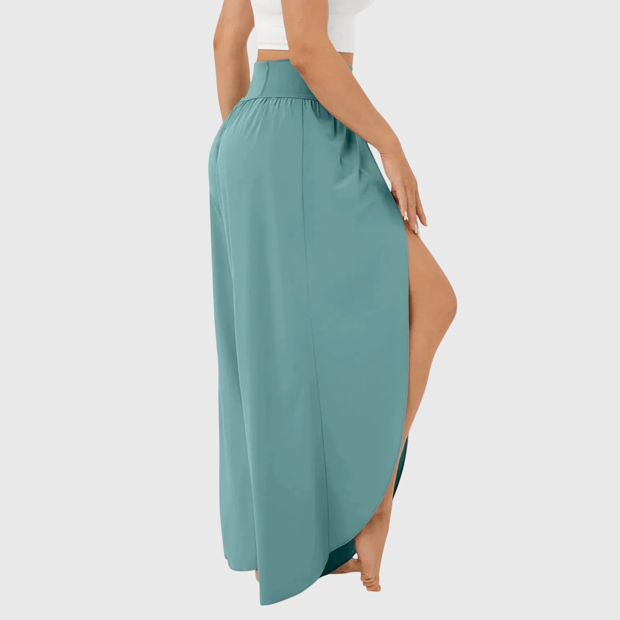 Pat | Women's Wide Leg Pants High Waist Split Hem 4