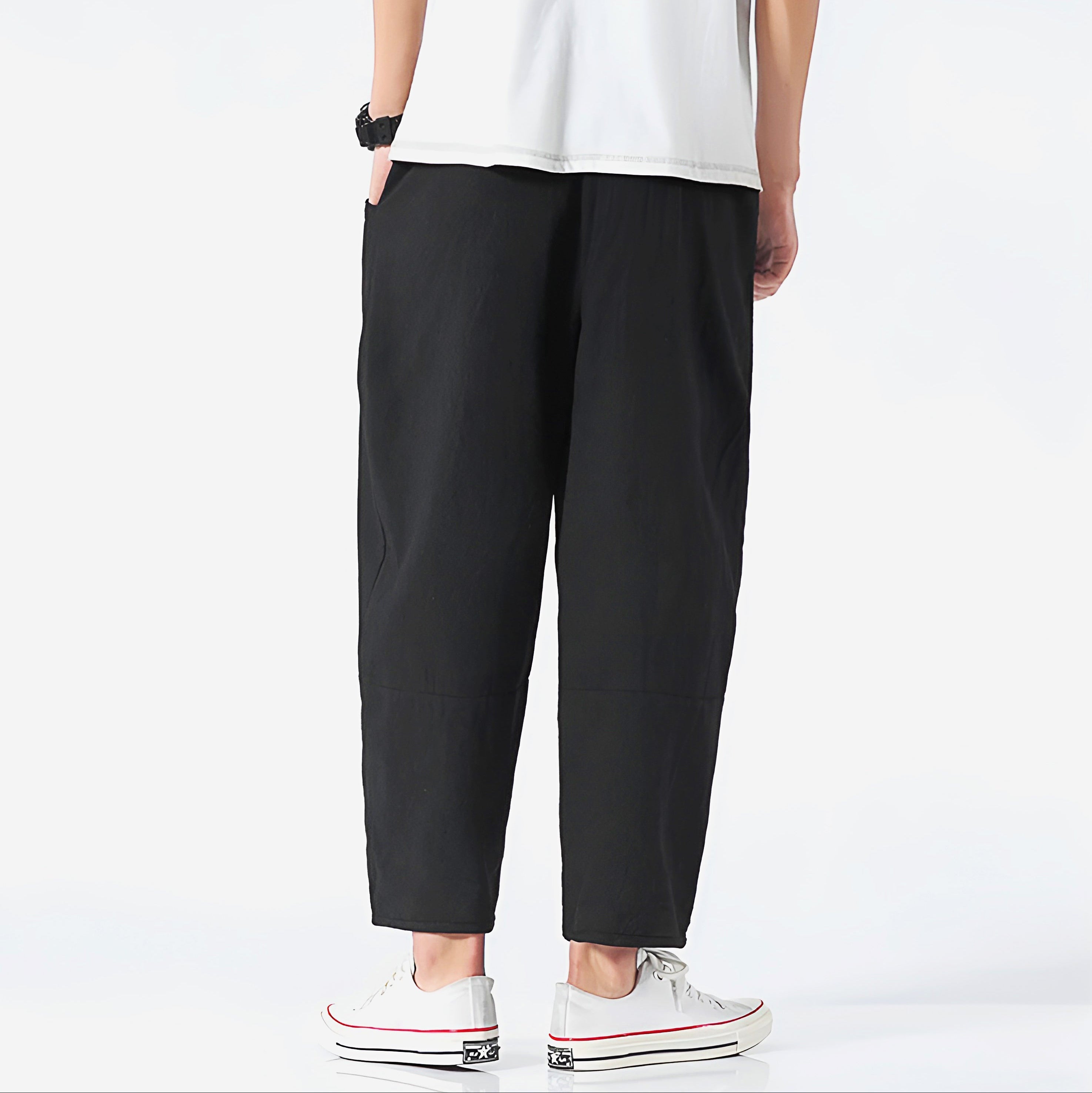 Peter | Men's Cropped Tapered Pants Elasticated Drawstring Waist 6