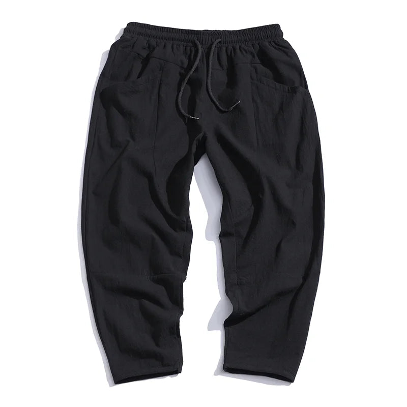 Peter | Men's Cropped Tapered Pants Elasticated Drawstring Waist 7