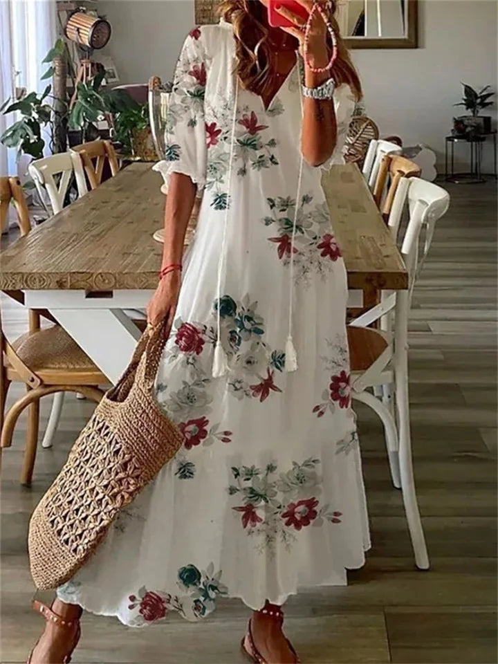 Rivela | Floral Summer Maxi Dress 0