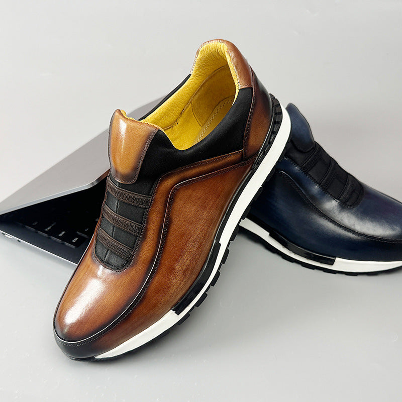 Sandro | Men's Cowhide Leather Sneakers 2