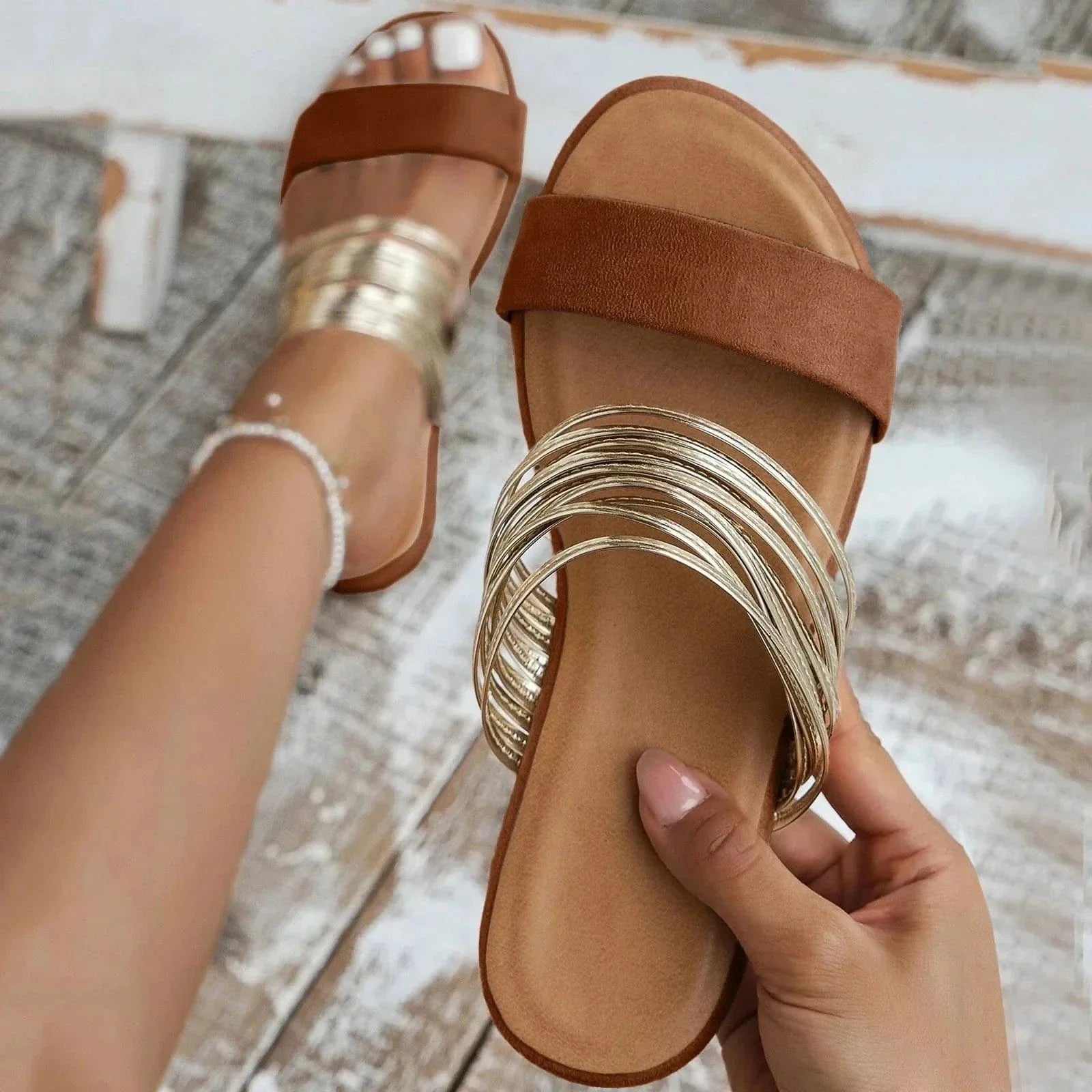 Sloane | Women's Multi Strap Open Toe Sandals 2