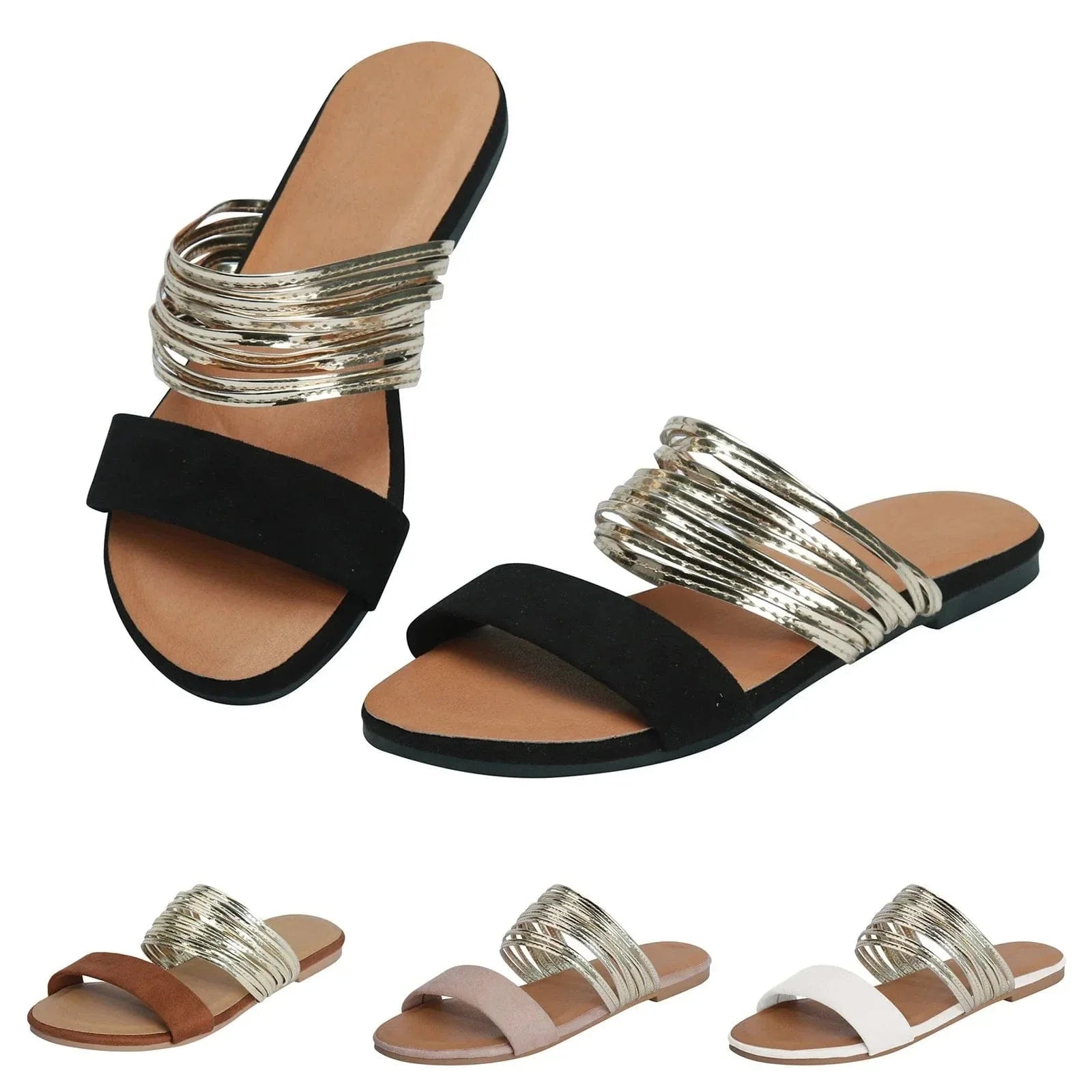Sloane | Women's Multi Strap Open Toe Sandals 6
