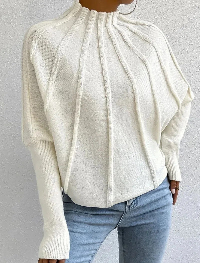 Sundae | Thick Ribbed Knit Mock Neck Sweater 2