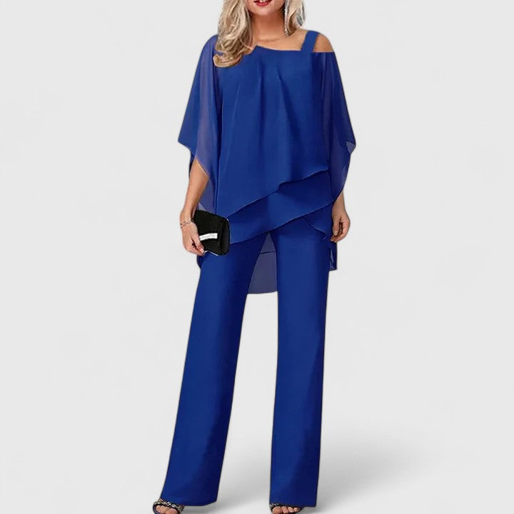 Trudy | Women's Chiffon Wide Leg Two-Piece Set 2