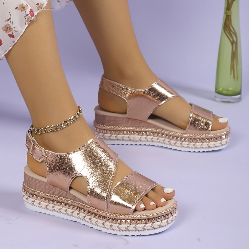 Viella | Women's Orthopedic Platform Sandals with Ankle Strap
