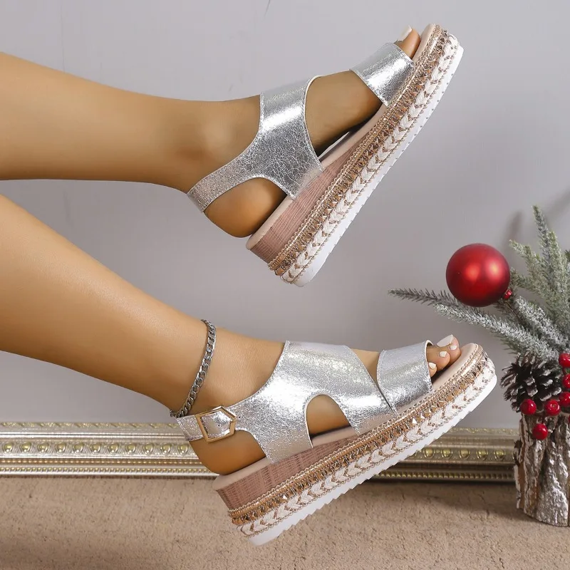 Viella | Women's Orthopedic Platform Sandals with Ankle Strap