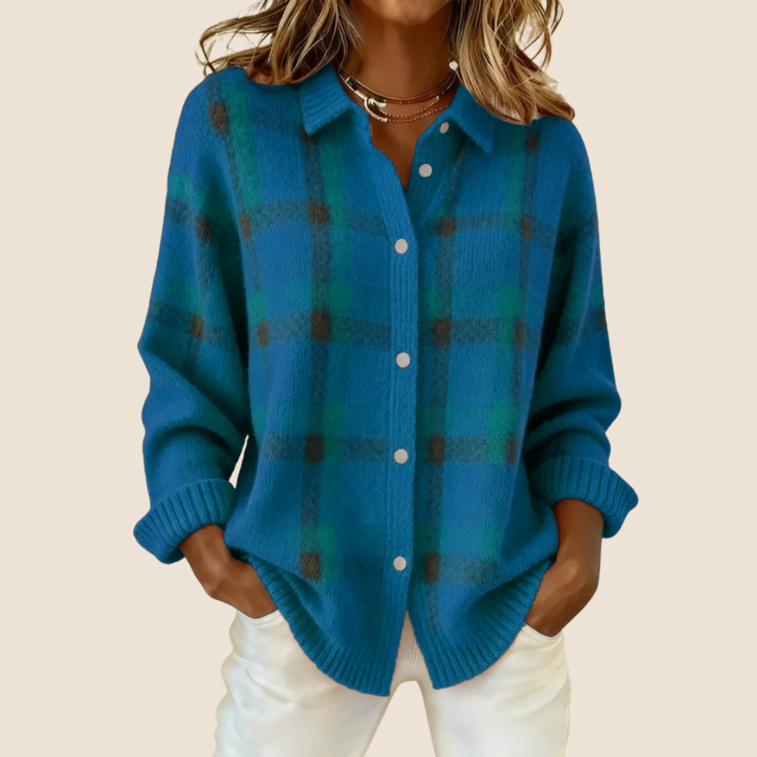 Virelle | Soft Knit Retro Check Sweater 6