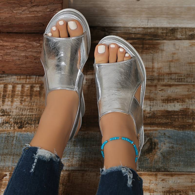 Willa | Women's Platform Wedge Sandals Cutout Ankle Strap 4