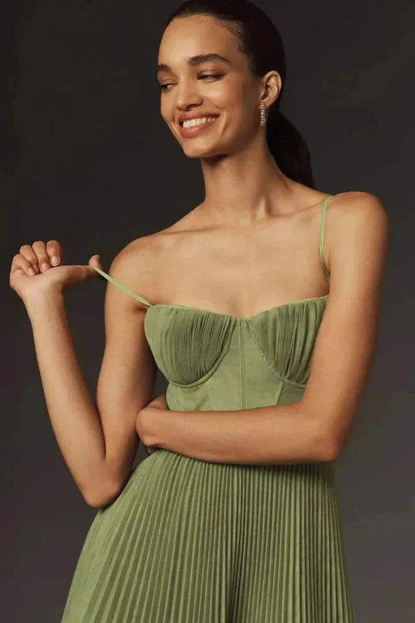 Wimble | Pleated Fit Flare Midi Dress 1