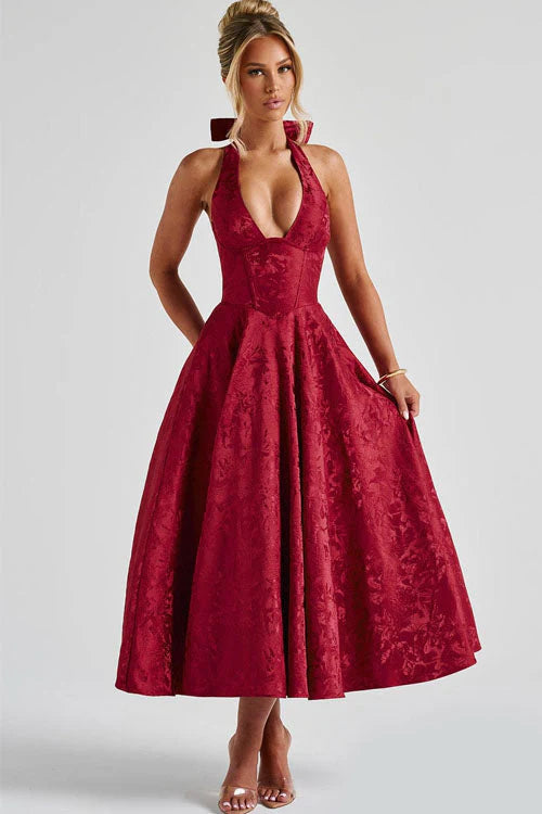 Nora | Halterneck Midi Dress