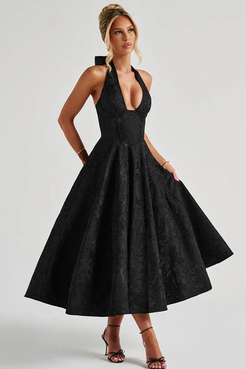 Nora | Halterneck Midi Dress