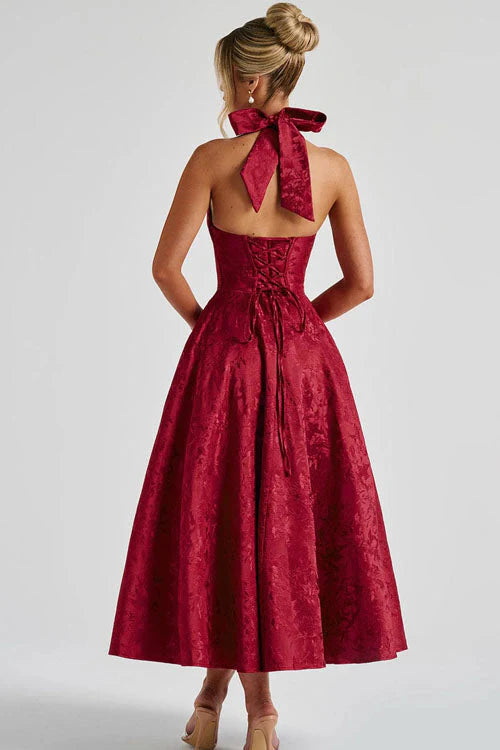 Nora | Halterneck Midi Dress