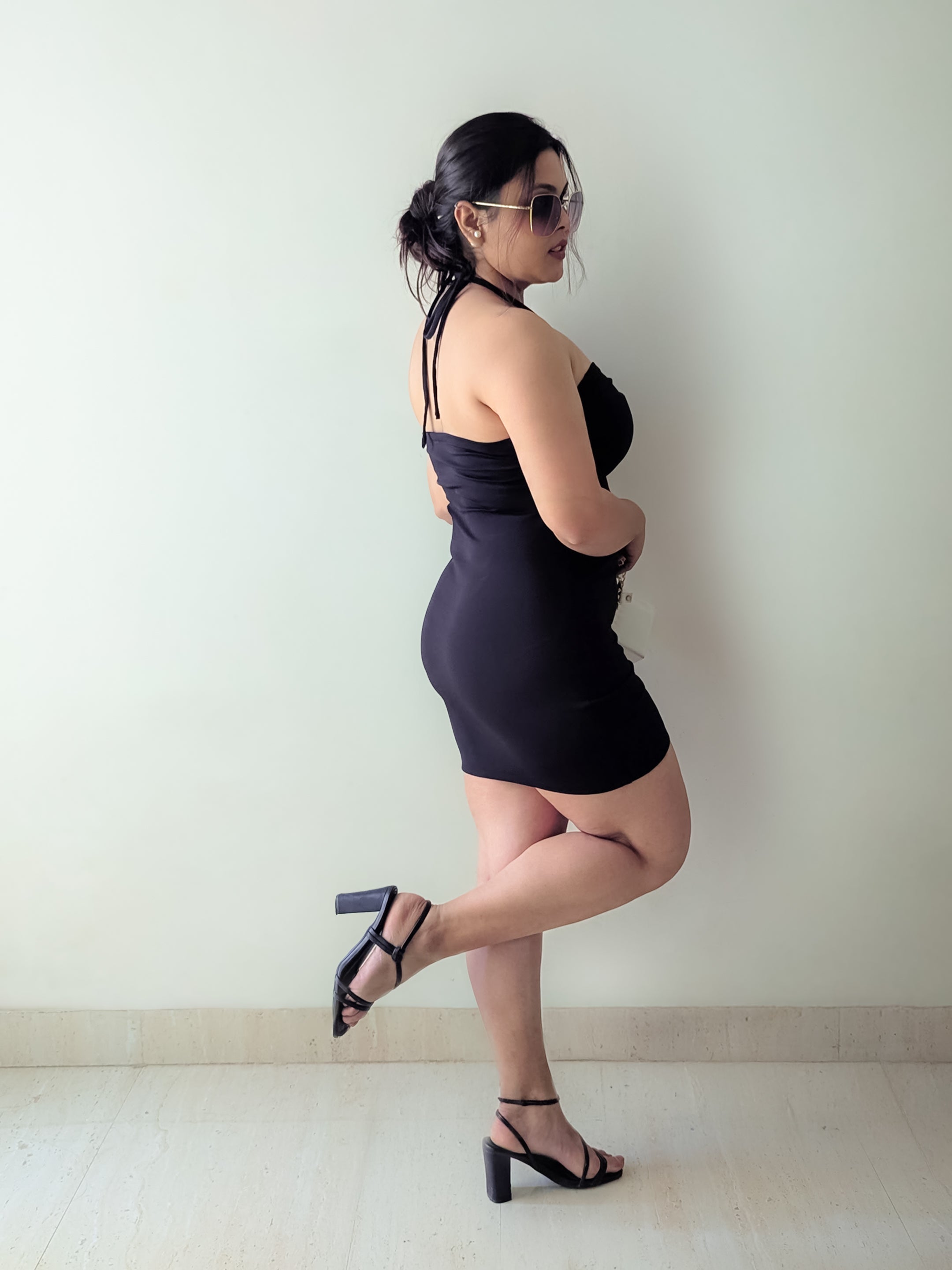 Craftsmiley Women's Black Bodycon Dress – Elegant & Timeless