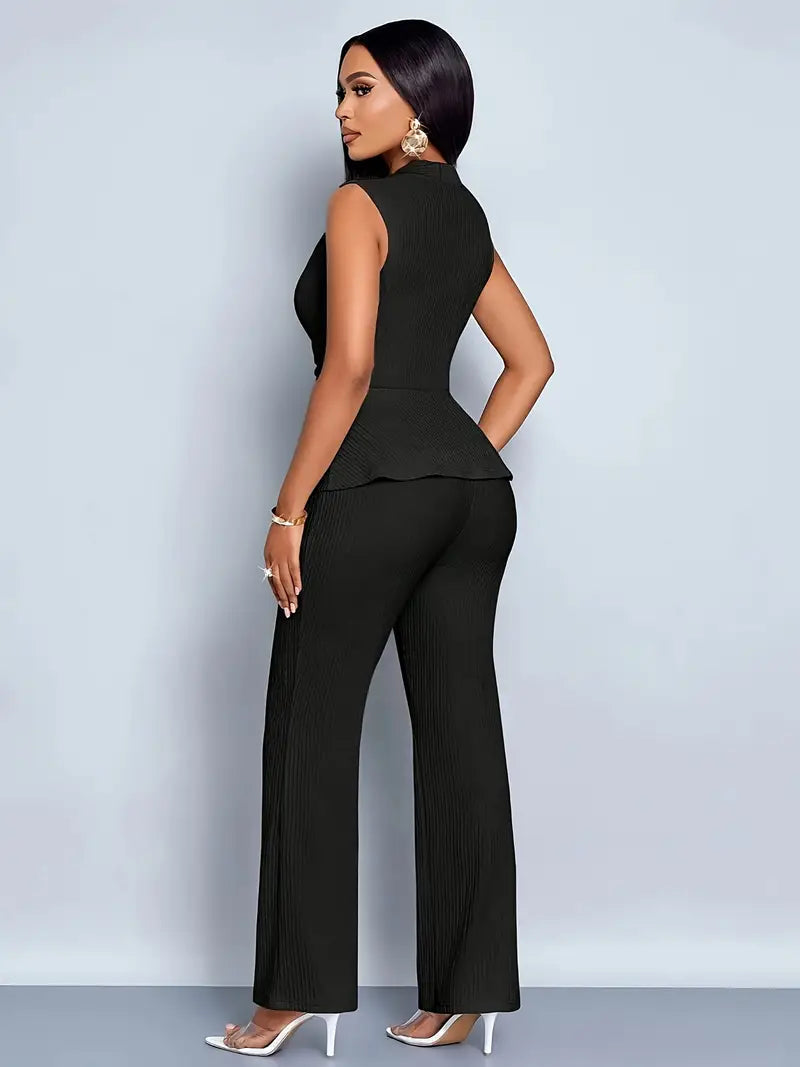 Aldara | Spring Pleated Two Piece Pants Set 2