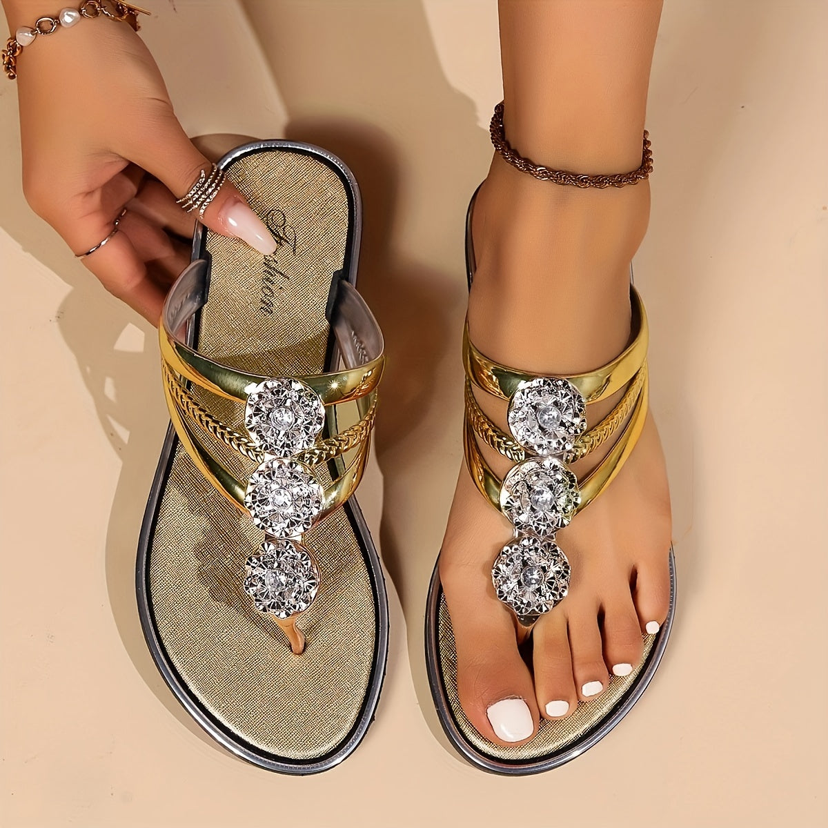 Amina | Women Orthopedic T-Strap Thong Sandals