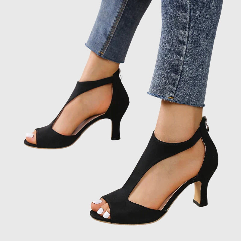 Avela | Spring Cutout Open Toe Heels 5