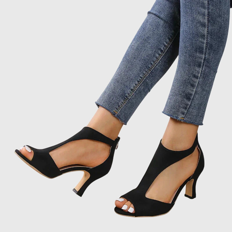 Avela | Spring Cutout Open Toe Heels 7