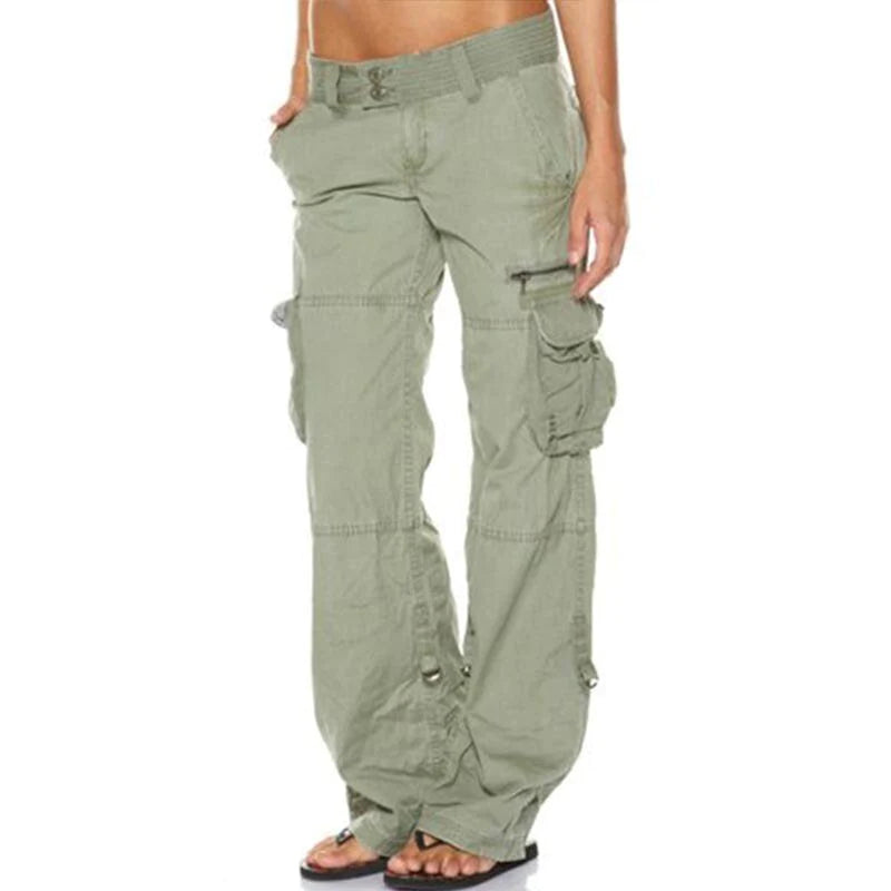 Avelyn | Black Cotton Cargo Pants 2