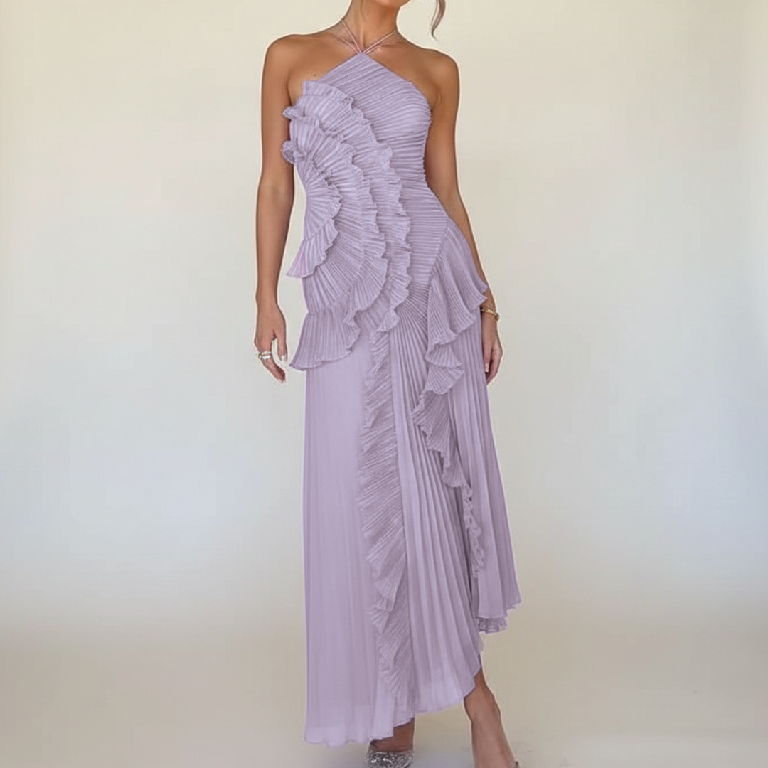 Avery - Asymmetric Pleated Dress 0