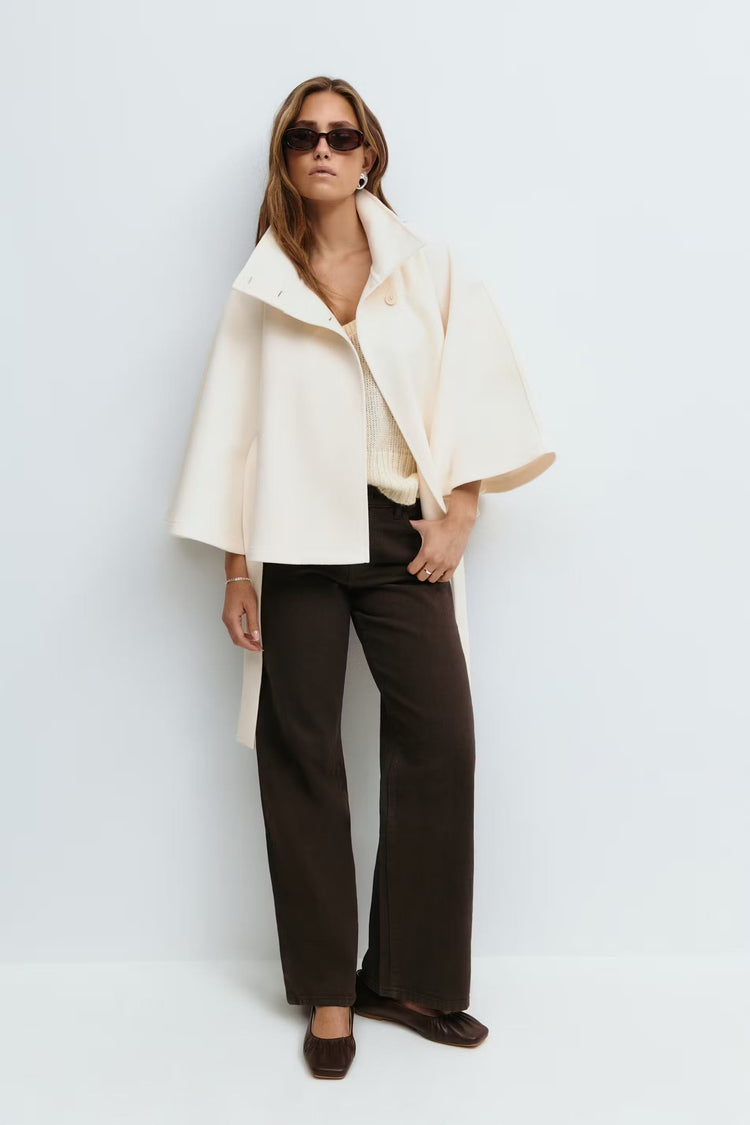 Beltara | High-Neck Belted Winter Coat Outerwear 6