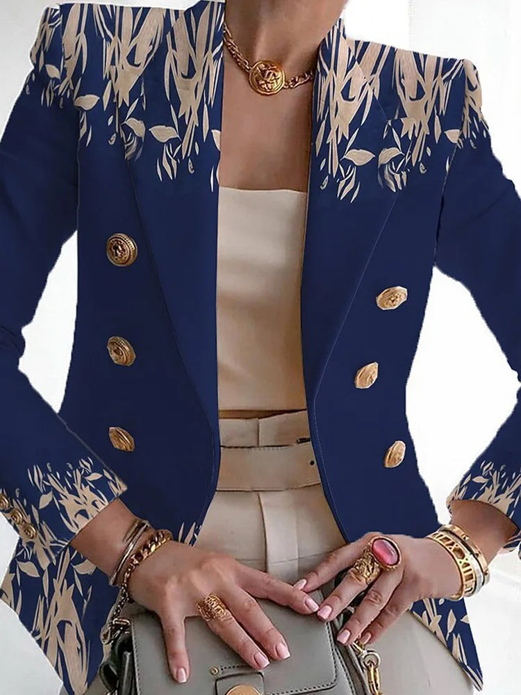 Blair | Women's Floral Print Open Front Long Sleeve Blazer 7