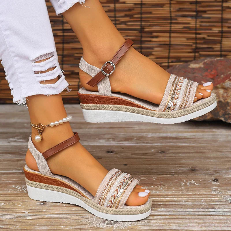 Christine | Women's Orthopedic Platform Wedge Sandals